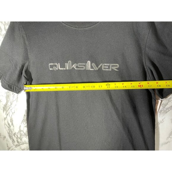 Quiksilver Mens Size Small Classic Logo Graphic T-Shirt Black Cotton - Picture 10 of 10